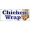 Signmission CHICKEN WRAP BANNER SIGN food chicken grill bbq poultry restaurant wrap B-96 Chicken Wrap - alternate 1